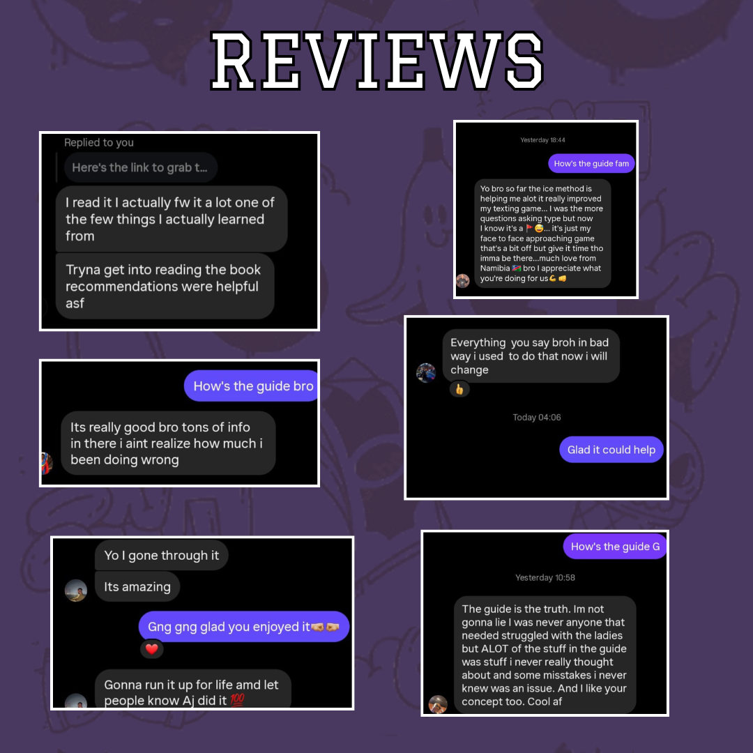 Reviews of The Playboy's Playbook from Instagram DMs